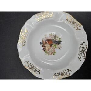 Vintage 1960s Winterling Bavaria Germany Bird Incense Trinket Dish Gold Gilt